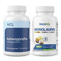 Ashwagandha & Premium Monolaurin 600mg Bundle (120ct)