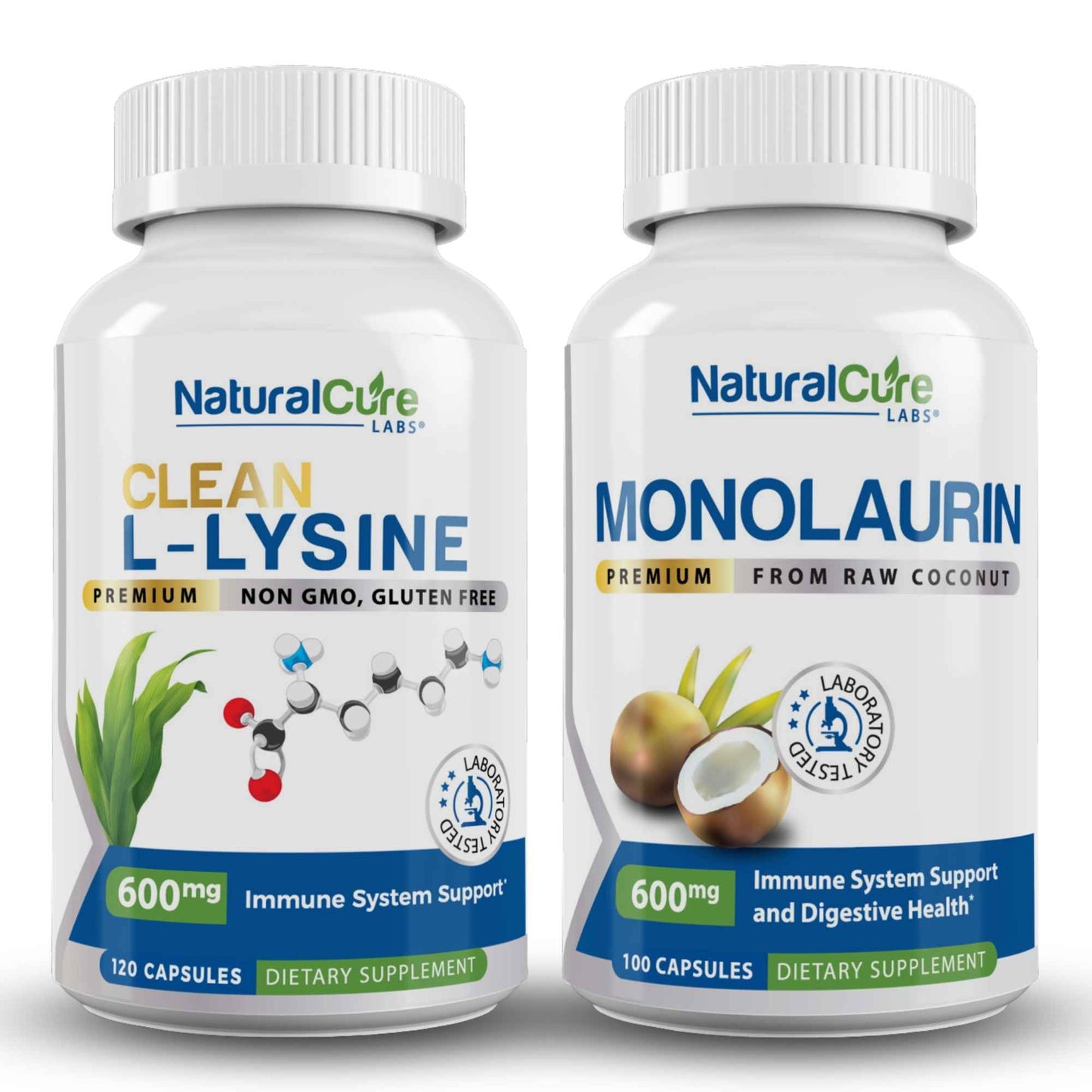 Clean L-Lysine & Premium Monolaurin 600mg