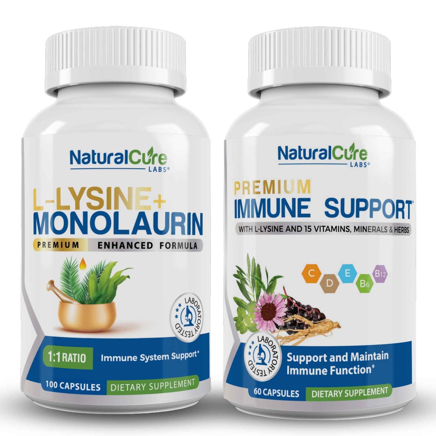 L-Lysine + Monolaurin & Premium Immune Support