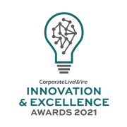 Corporate LiveWire Innovation & Excellence Awards 2021 logo, recognizing innovation and excellence in business
