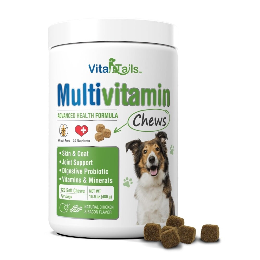 Vita Tails Multivitamin 120 Soft Chews for Dogs.