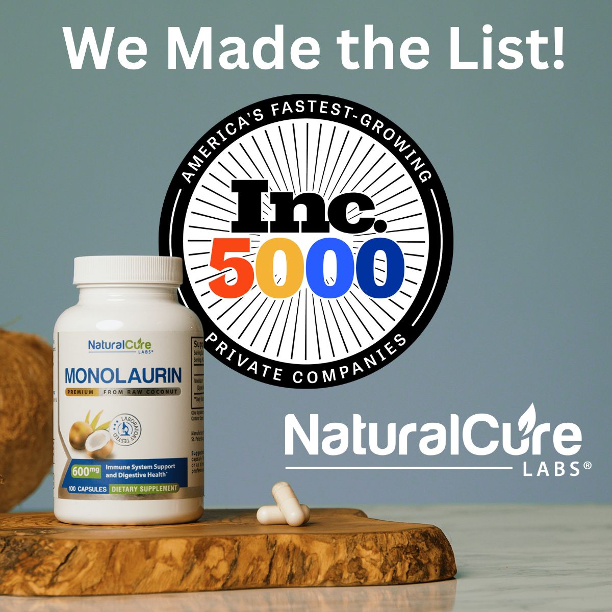 Natural Cure Labs Named to the 2025 Inc. 5000 List of Fastest-Growing Private Companies in America