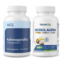 Ashwagandha & Premium Monolaurin 600mg Bundle (120ct)