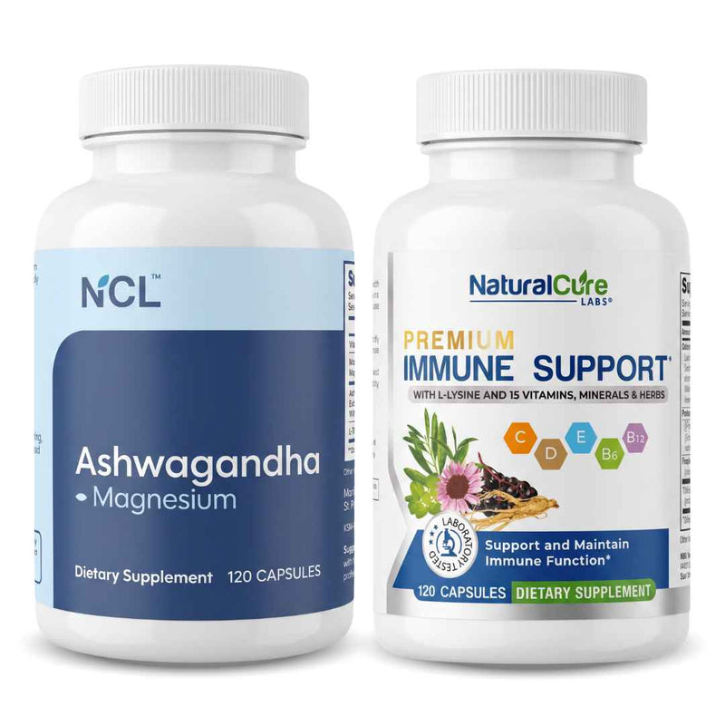 Ashwagandha & Premium Immune Support Bundle (120ct)