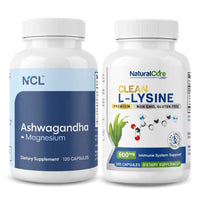 Ashwagandha & Clean L-Lysine 600mg Bundle (120ct)
