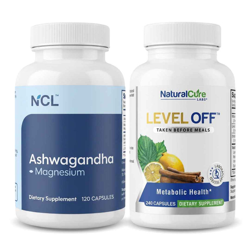 Ashwagandha & Level Off Glucose Support Bundle (120ct)