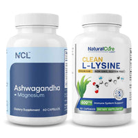Ashwagandha & Clean L-Lysine 600mg Bundle (60ct)