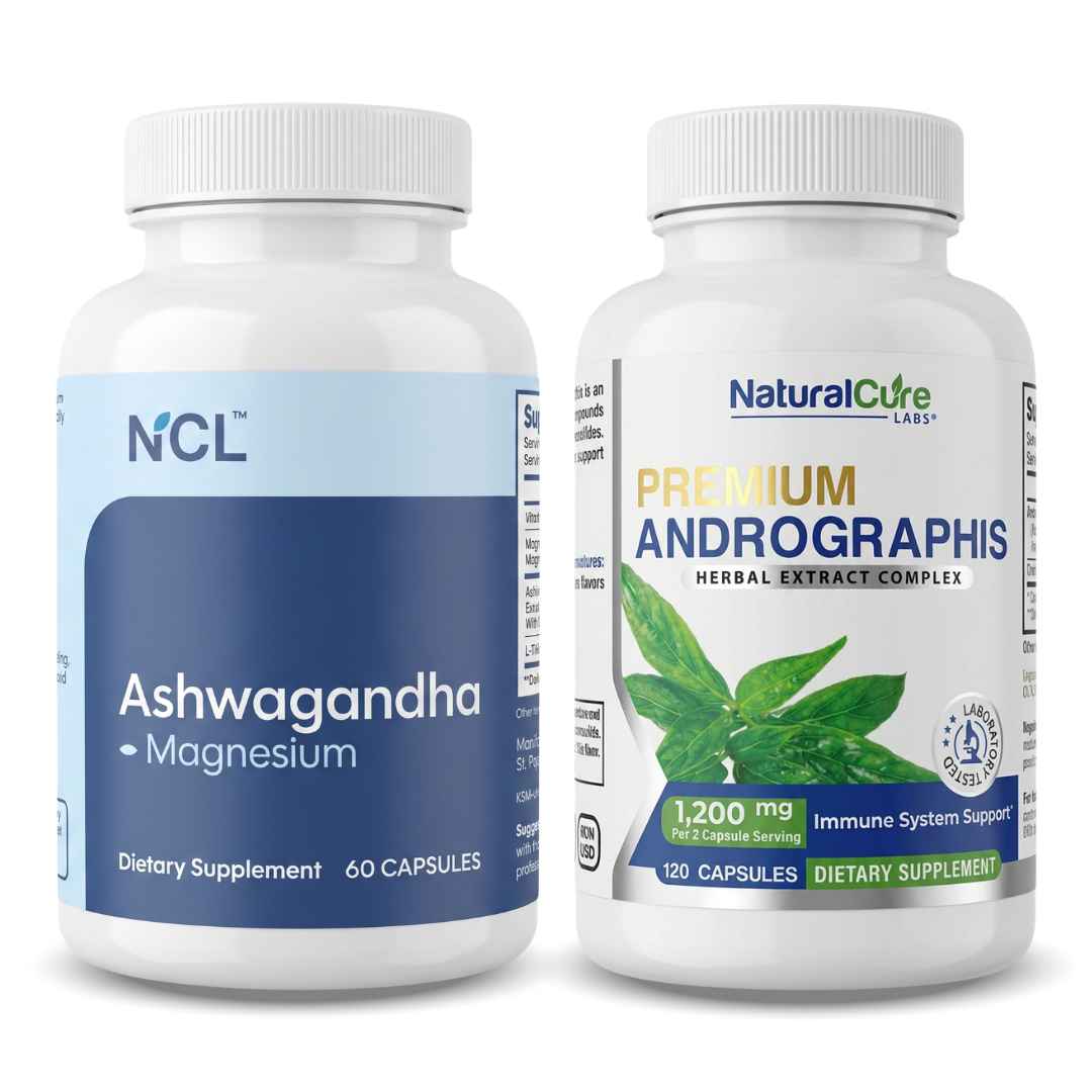 Ashwagandha & Andrographis 1200mg Bundle (60ct)