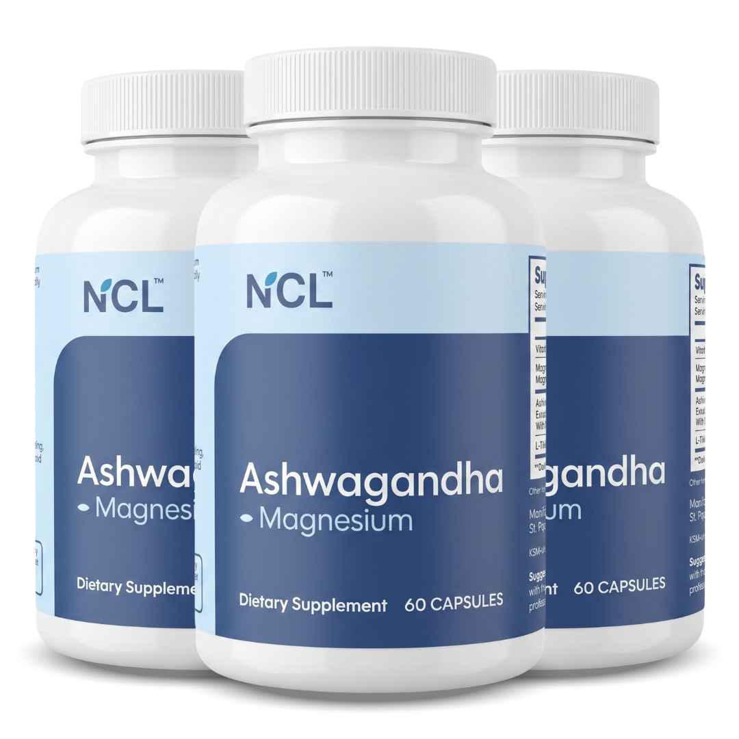 Premium KSM-66 Ashwagandha with Magnesium, L-Theanine & B6 60-ct