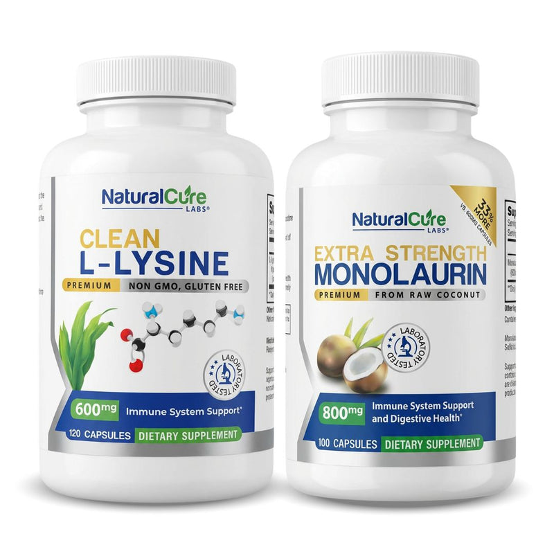 Clean L-Lysine & Extra Strength Monolaurin 800mg