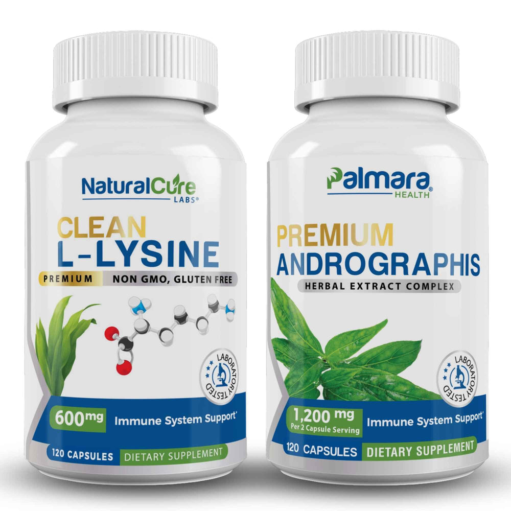 Clean L-Lysine 600mg & Premium Andrographis Extract