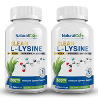 NaturalCure Clean L-Lysine Non-Gmo, Gulen Free for Immune Support.