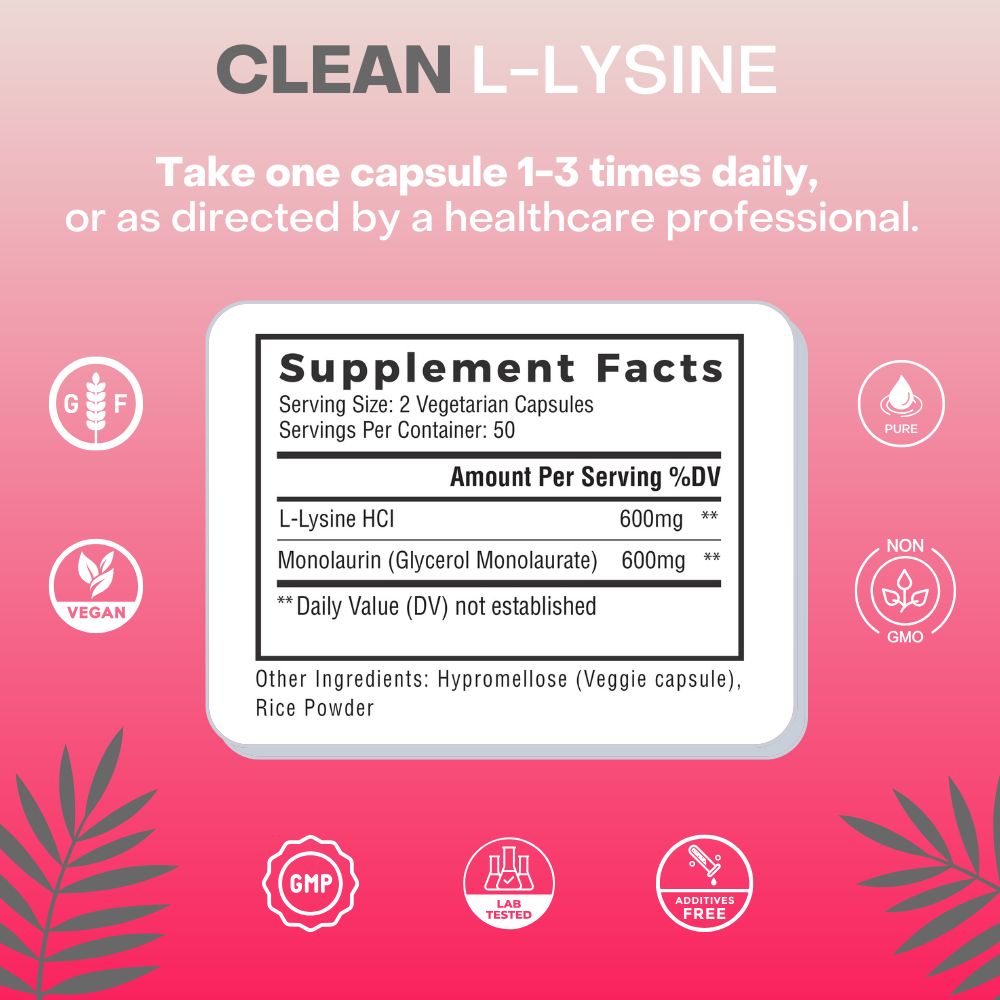 Clean L-Lysine Supplement Facts