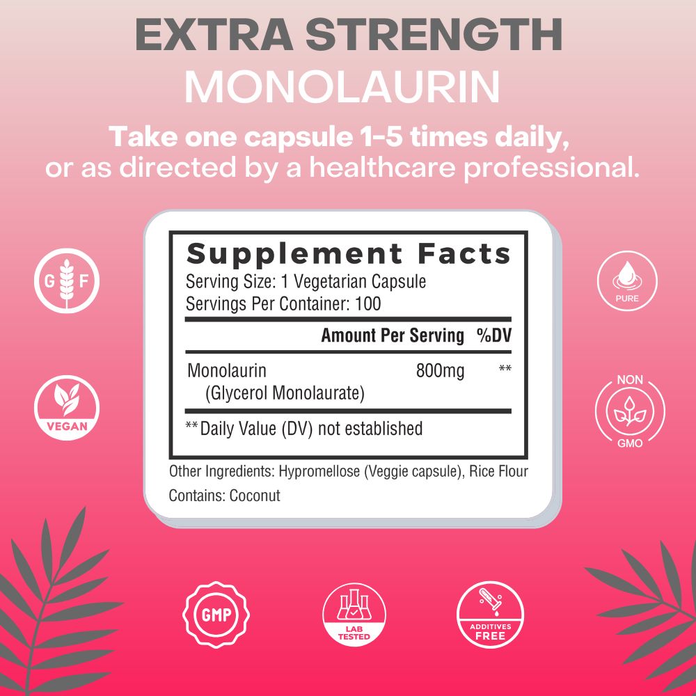 Extra Strength Monolaurin Supplements Facts