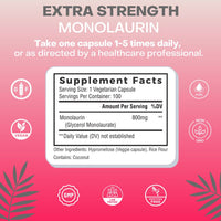 Extra Strength Monolaurin Supplements Facts