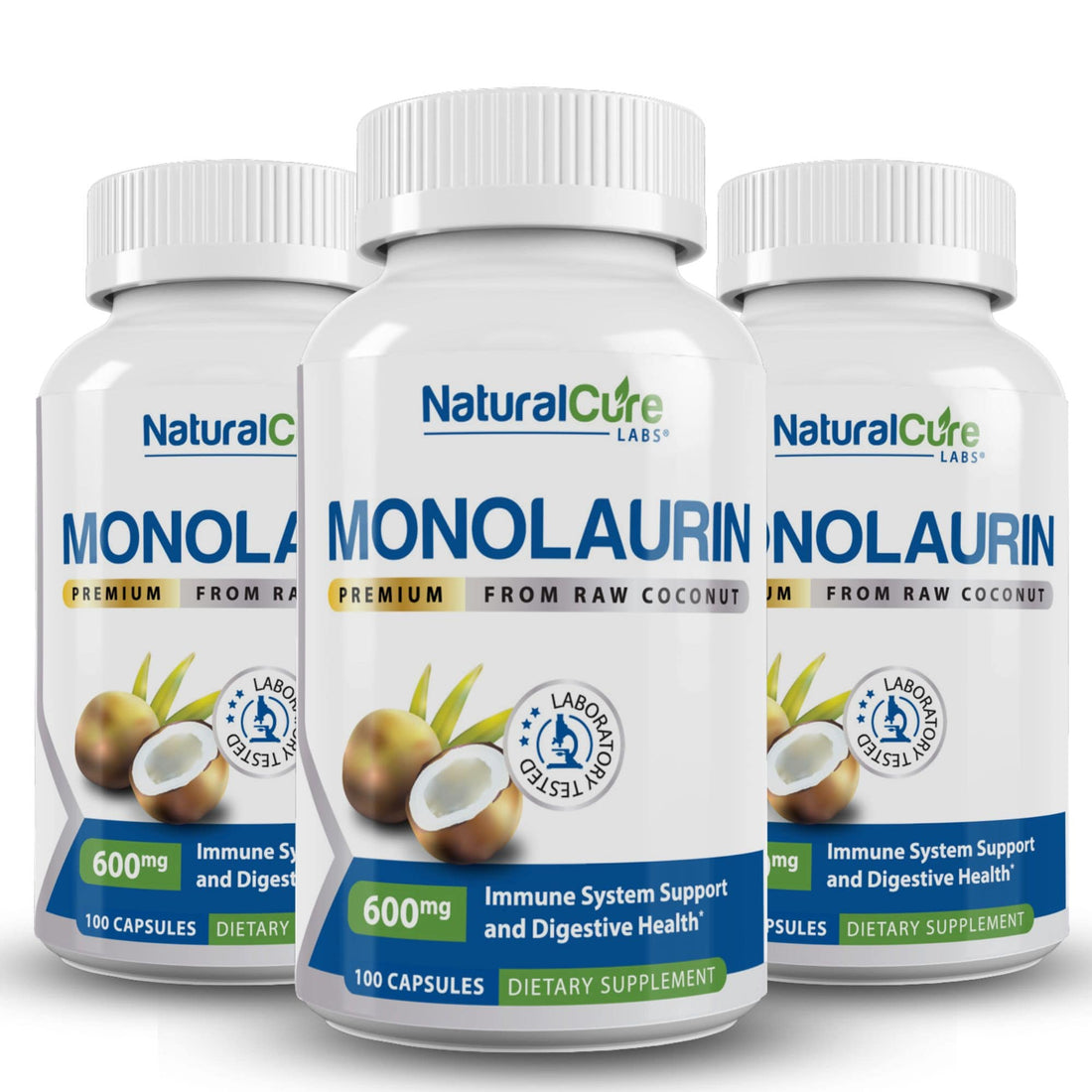 Monolaurin Supplement 600mg Capsules – Natural Cure Labs