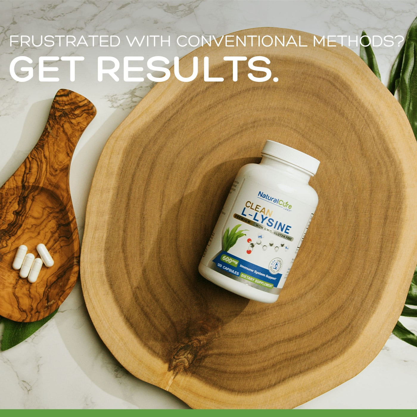 Natural Cure Labs Clean L-Lysine supplement formulated for immune support.
