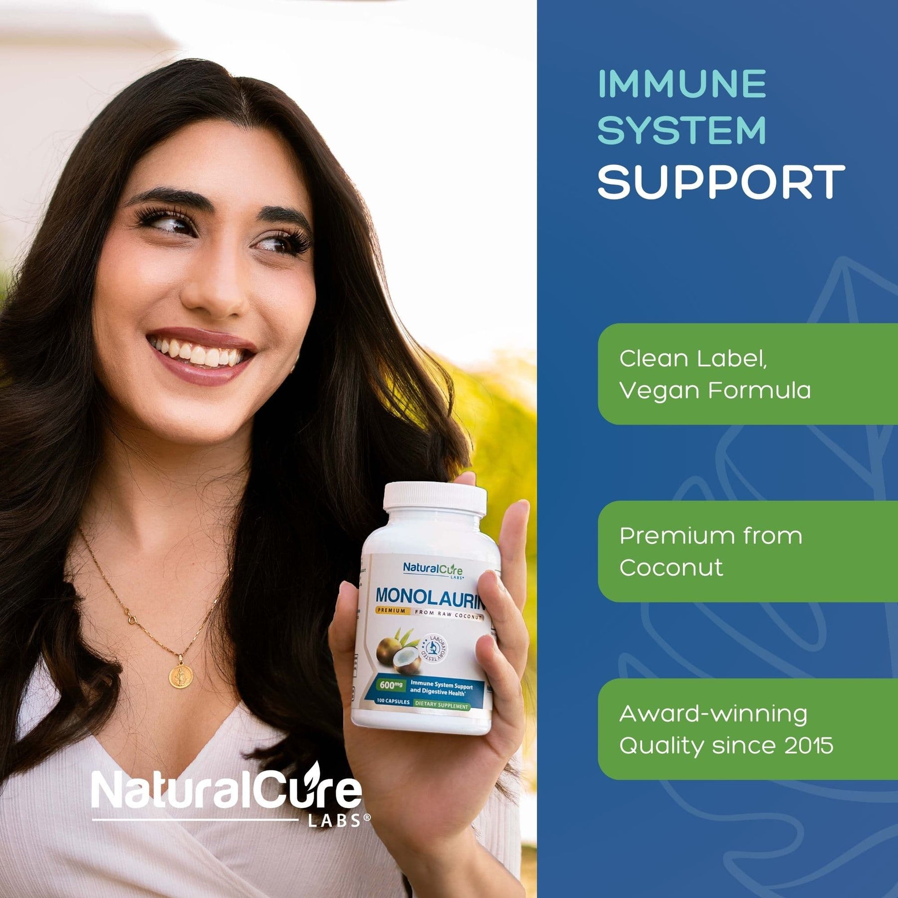 Natural Cure Monolaurin immune support capsule