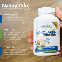 Natural Cure Extra Strength Monolaurin for immune and digestive support