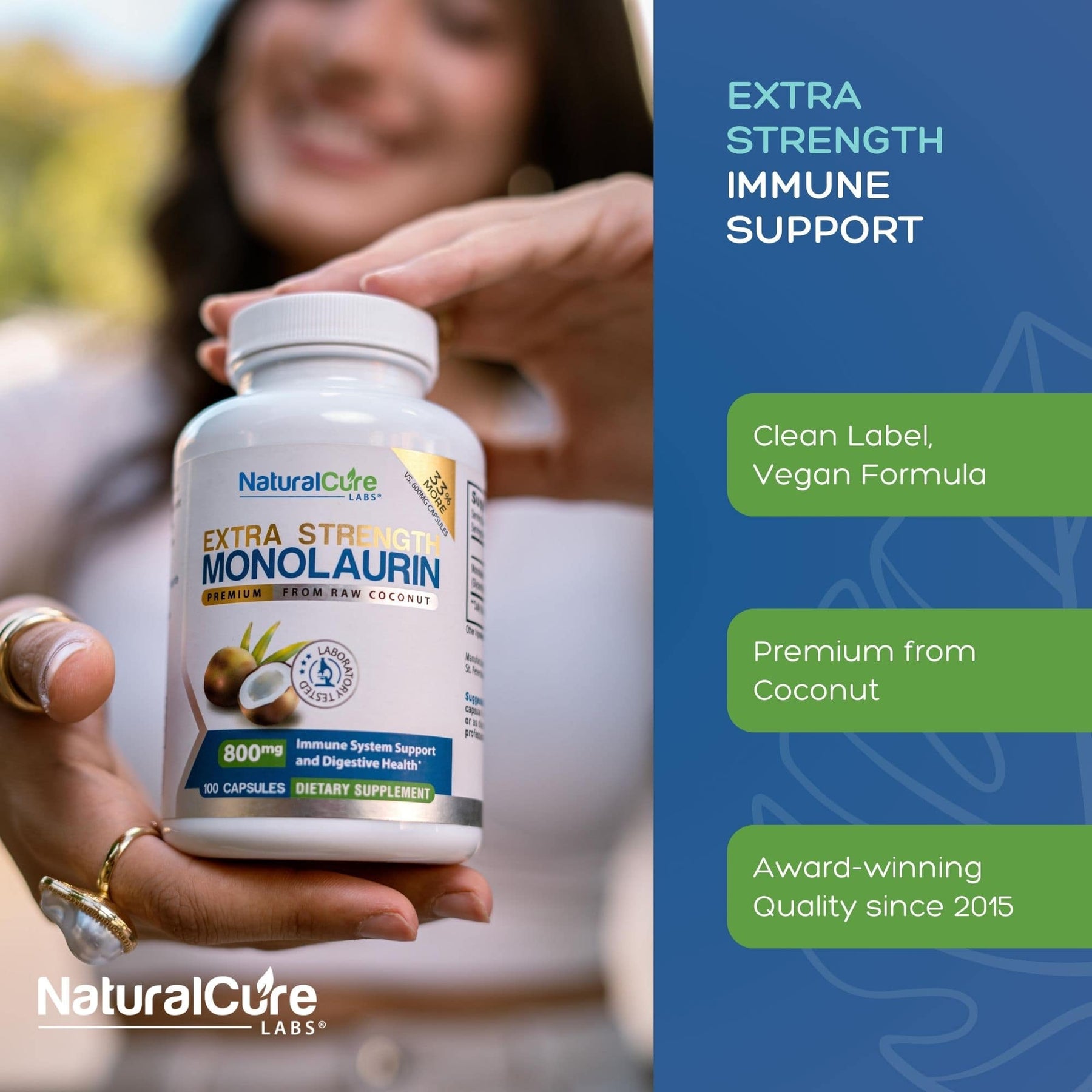 NaturalCure Extra Strength Monolaurin for immune support with quality results