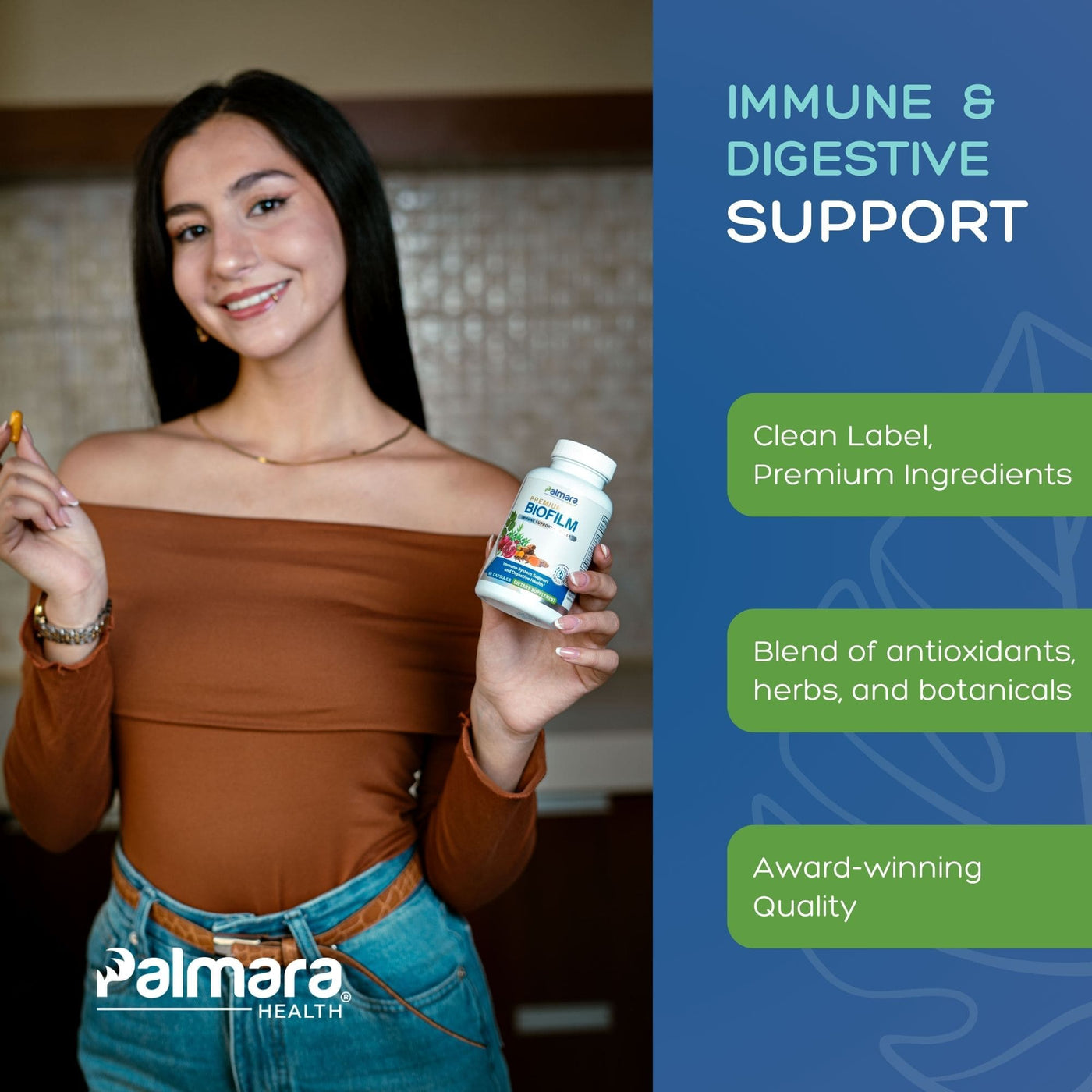 Palmara Premium Biofilm supplement — antioxidant and herbal formula