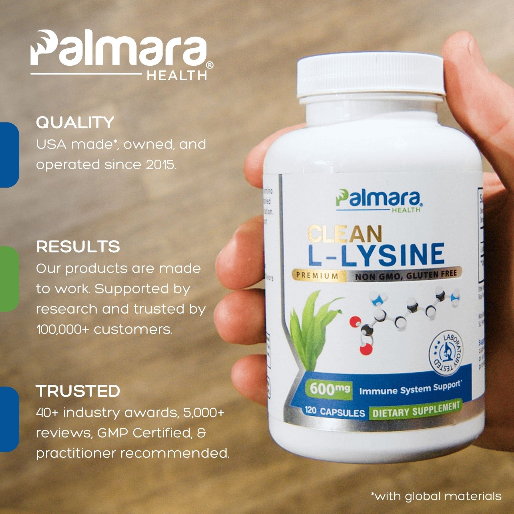 Palmara Health Clean L-Lysine Supplement with Quality Result.