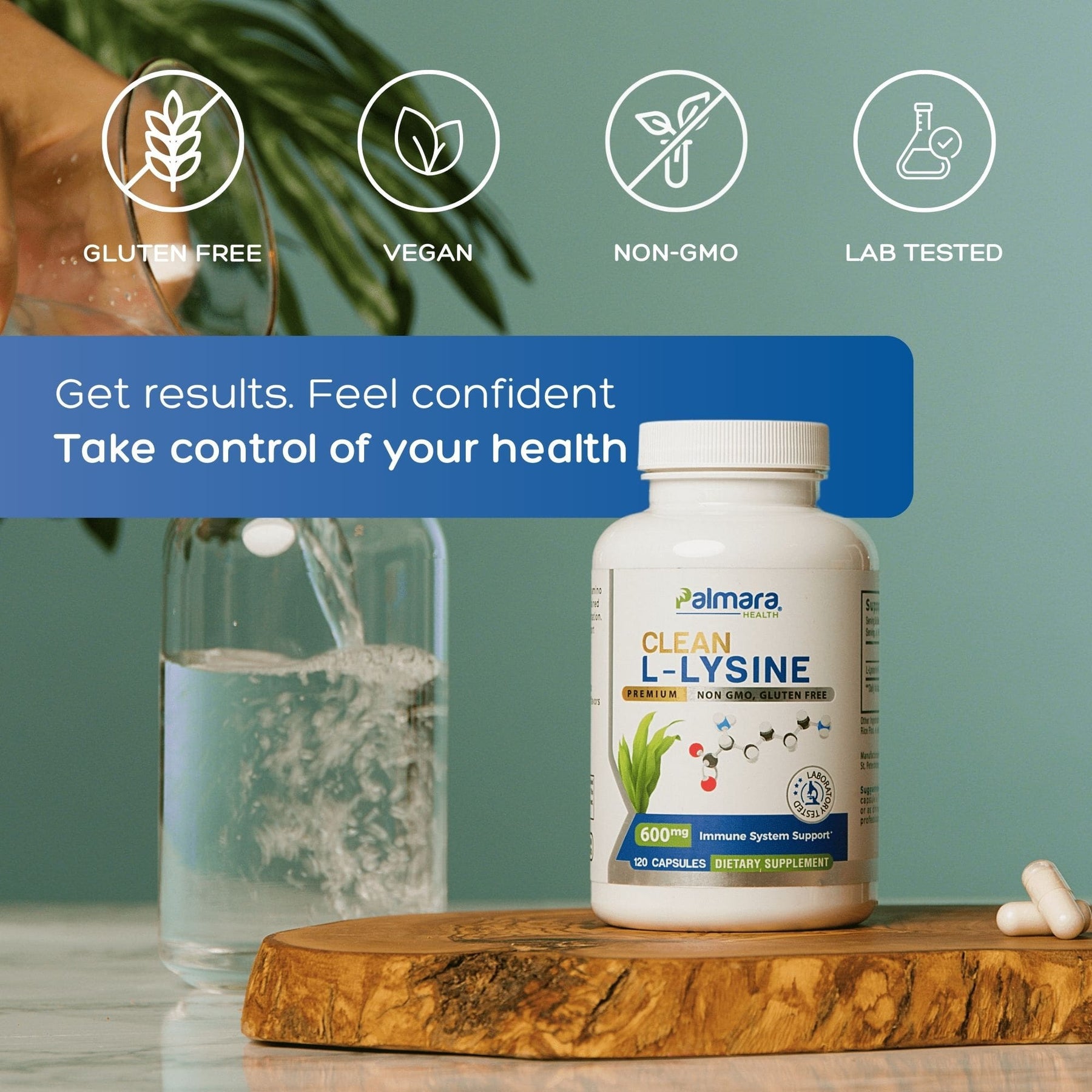 Palmara Health Clean L-Lysine Supplement for Immune Support.