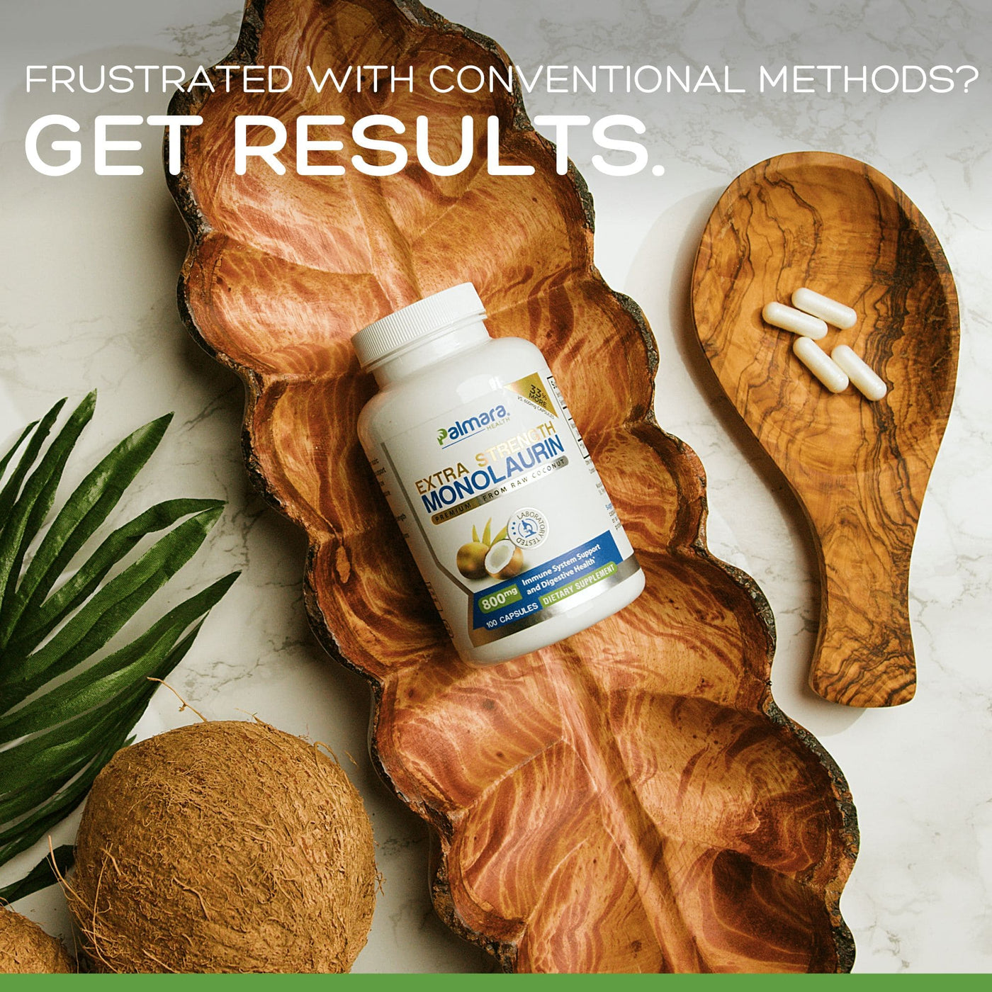 Palmara Health Extra Strength Monolaurin supplement For Immune and Digestive Support.