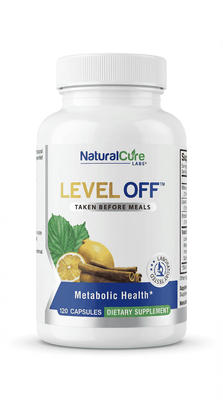 Level Off bottle with the previous Natural Cure Labs label