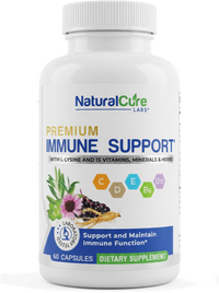 NCL Premium Immune Support bottle, transparent background