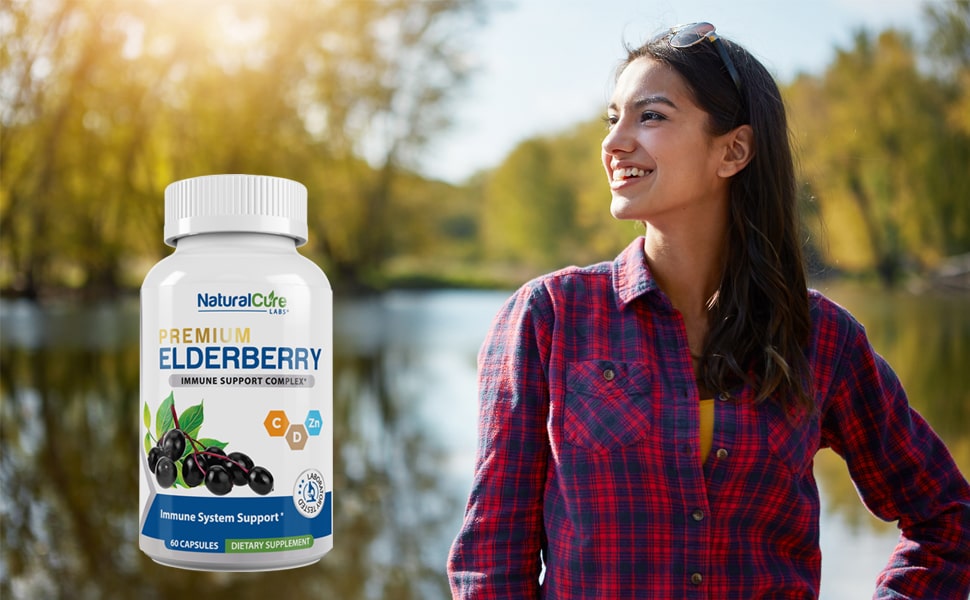 NaturalCure Labs Premium Elderberry Supplement For Immune Support System.