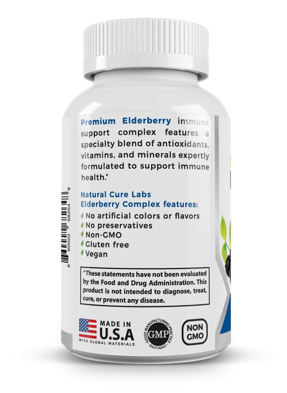 Natural Cure Premium Elderberry Supplement for Immune Support.