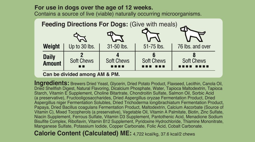 
                  
                    Masticables suaves multivitamínicos para perros - 60 unidades
                  
                