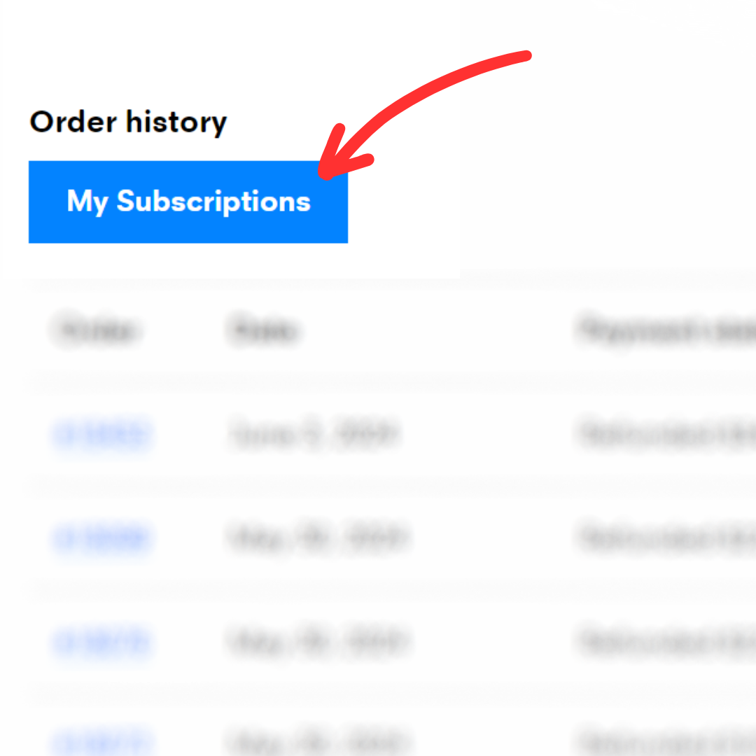 My Subscriptions button in account