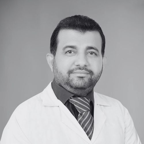 Dr. Abdul Razzaque Nohri, black-and-white portrait