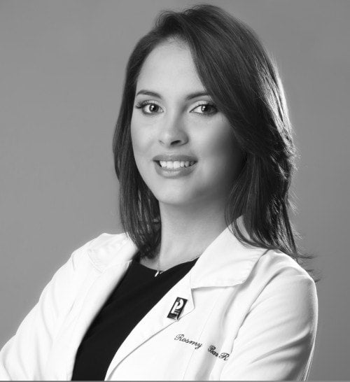 Dr. Rosmy Barrios, black-and-white portrait
