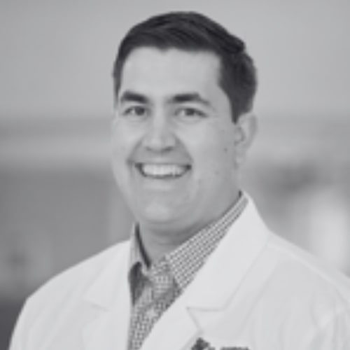 Dr. Trager Hintze, black-and-white portrait