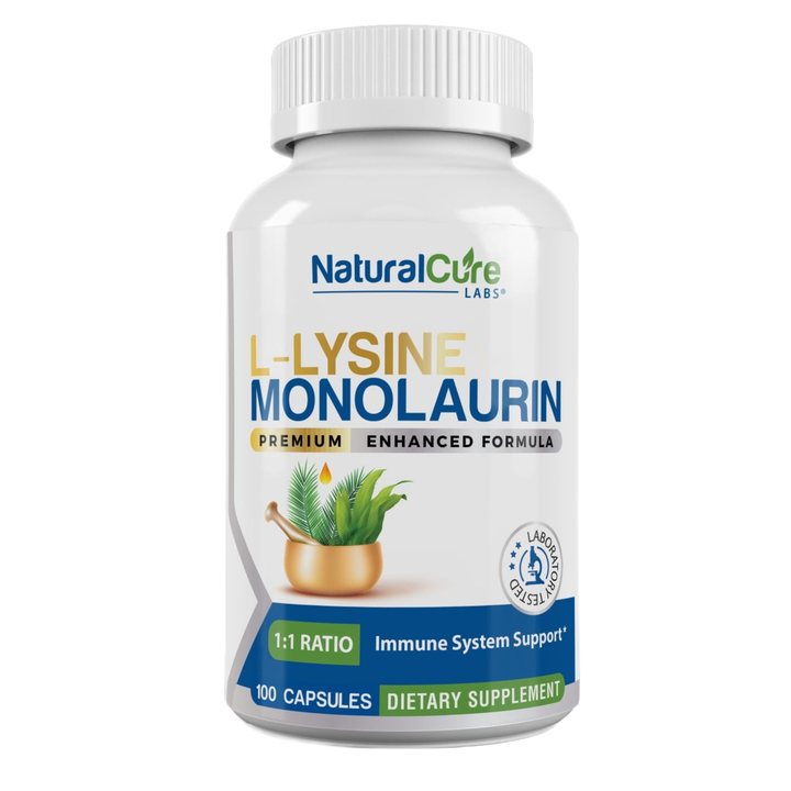 L-Lysine with Monolaurin 600mg bottle